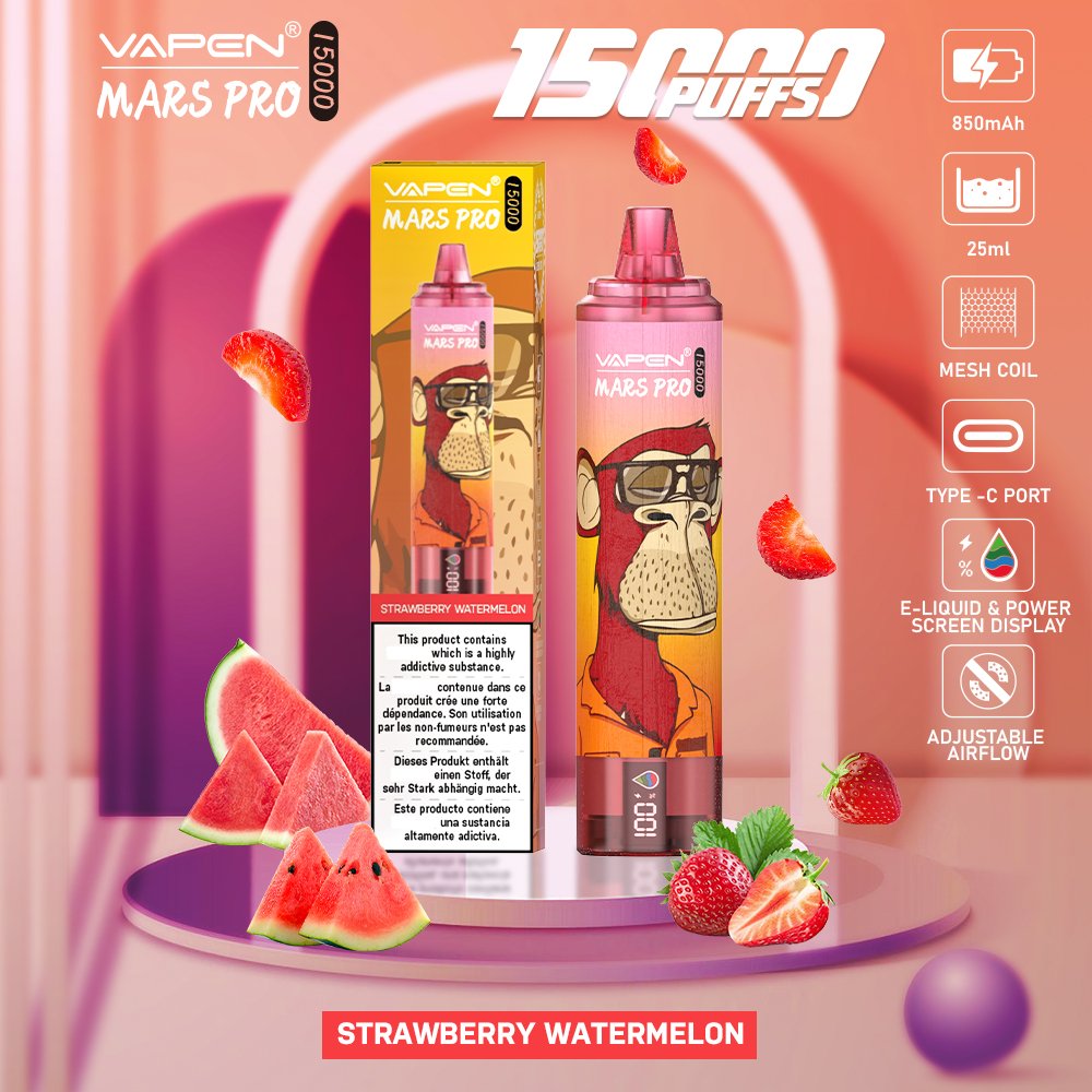 r and m liquid in Verwendung mit Vape-Gerät